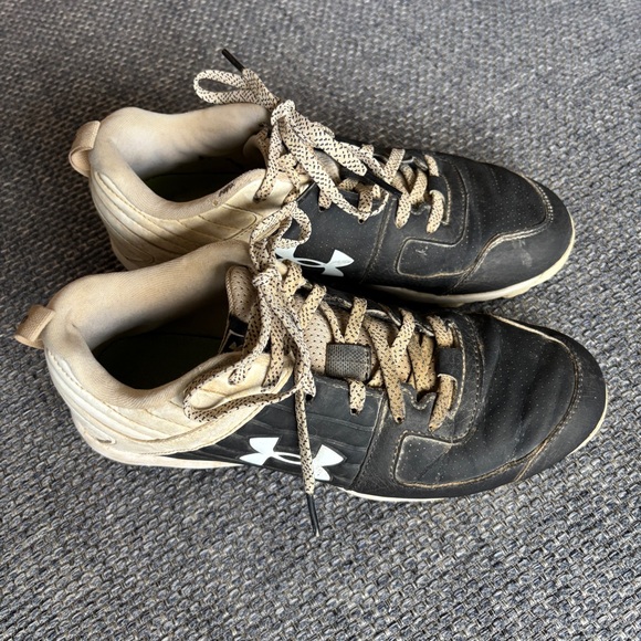 ⚾️ Under Armour Black & White Leadoff RM Baseball Cleats – Youth Size 5.5Y ⚾️ - Picture 5 of 10